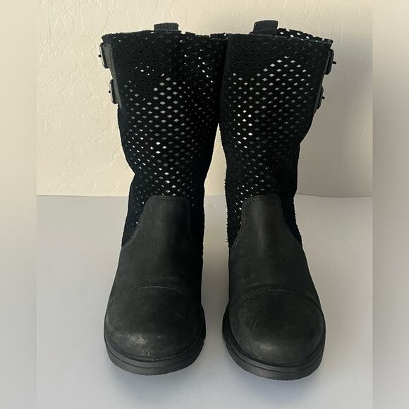 Sorel Major pull on leather boots black 7 - Picture 4 of 9